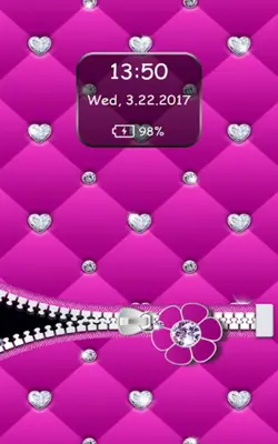 Diamond Zipper Lock Screen android App screenshot 0