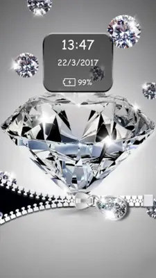 Diamond Zipper Lock Screen android App screenshot 5